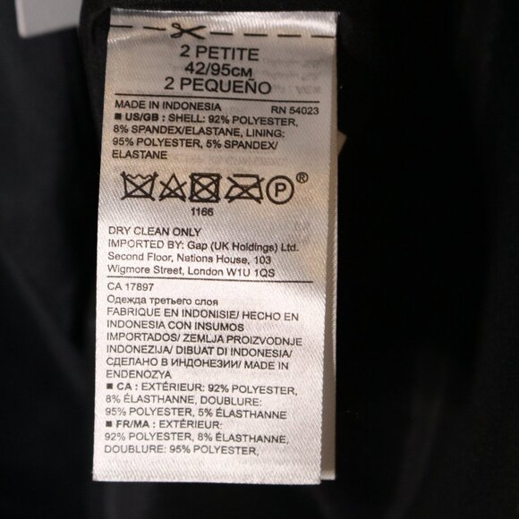 $178 NWT Banana Republic 2 Petite Black and White Gingham Blazer - Picture 10 of 12